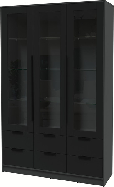 Изображение товара Шкаф с витриной Интерлиния Концепт КТ-ШВ3 (черный/антрацит)