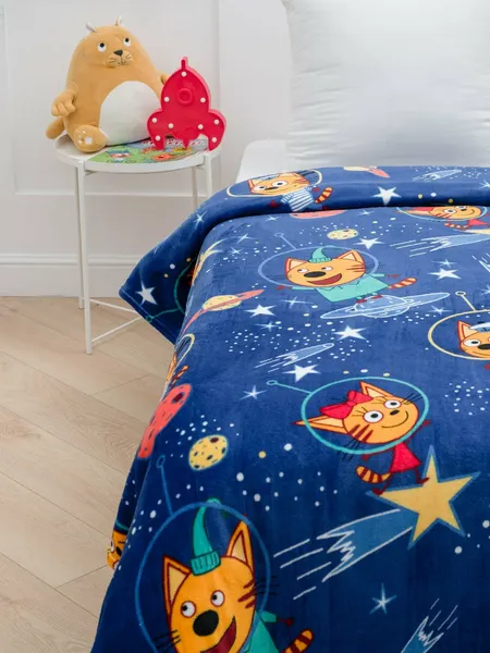 Изображение товара Плед Павлинка Три Кота космос 150x100