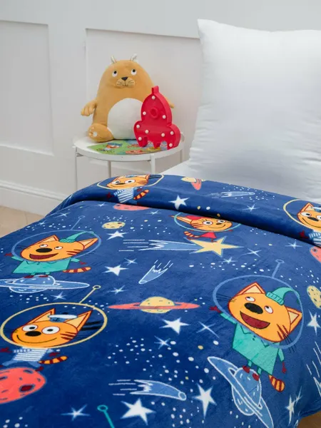 Изображение товара Плед Павлинка Три Кота космос 150x100