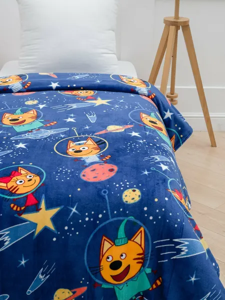 Изображение товара Плед Павлинка Три Кота космос 150x100