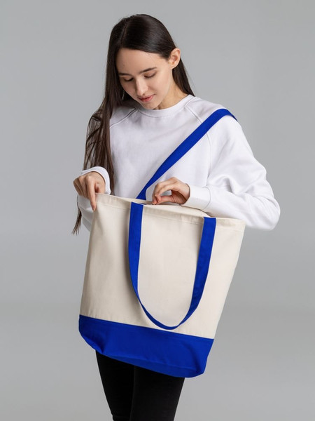 Изображение товара Сумка хозяйственная УРСУС Shopaholic Zip / ГФ11683.44 (неокрашенная/синий)