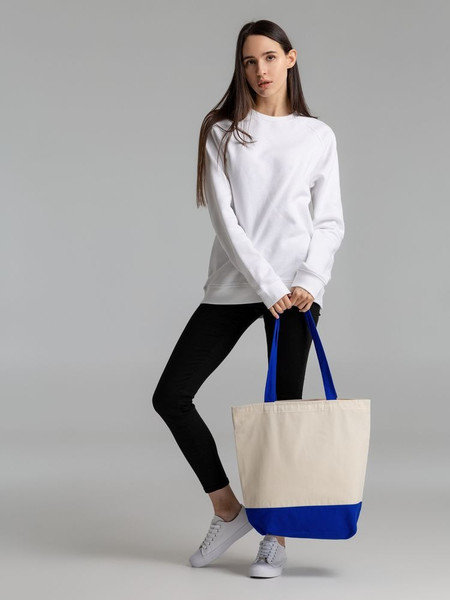 Изображение товара Сумка хозяйственная УРСУС Shopaholic Zip / ГФ11683.44 (неокрашенная/синий)