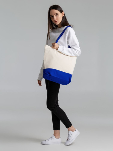 Изображение товара Сумка хозяйственная УРСУС Shopaholic Zip / ГФ11683.44 (неокрашенная/синий)