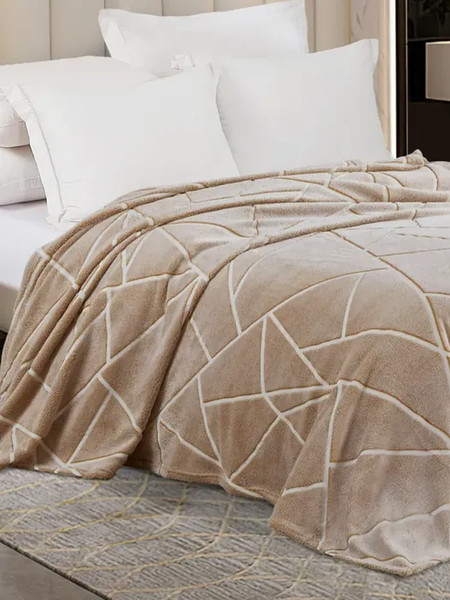 Изображение товара Плед PAVLine Разломы бежевый неон 150x200