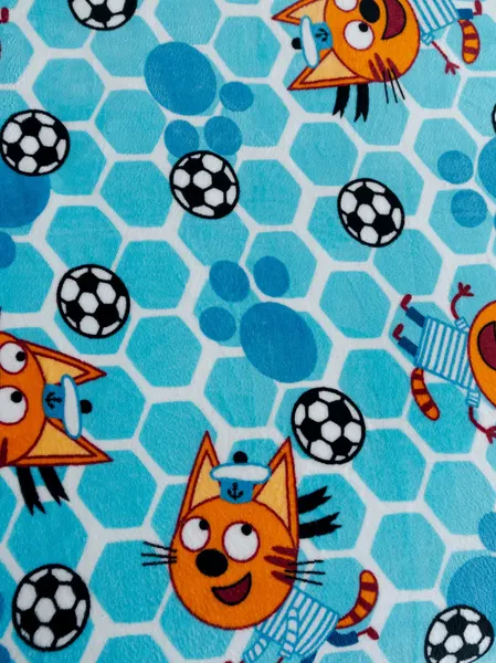 Изображение товара Плед Павлинка Три Кота Коржик голубой 150x200