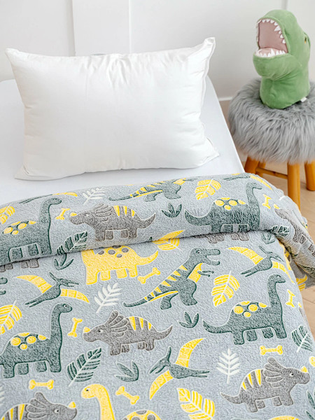 Изображение товара Плед Павлинка Динозаврики неон 150x200