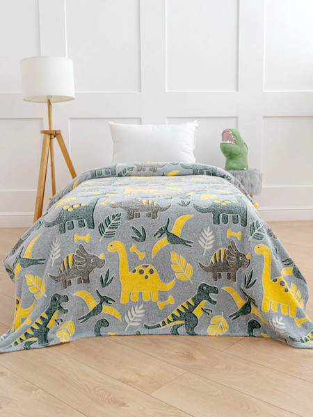 Изображение товара Плед Павлинка Динозаврики неон 150x200