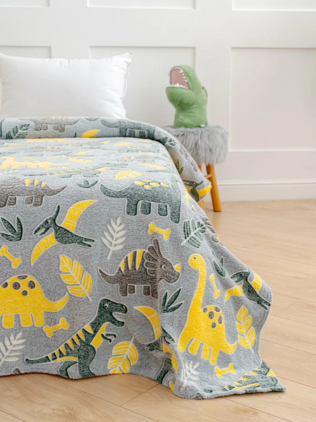 Изображение товара Плед Павлинка Динозаврики неон 150x200