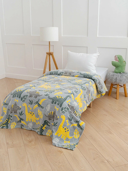 Изображение товара Плед Павлинка Динозаврики неон 150x200