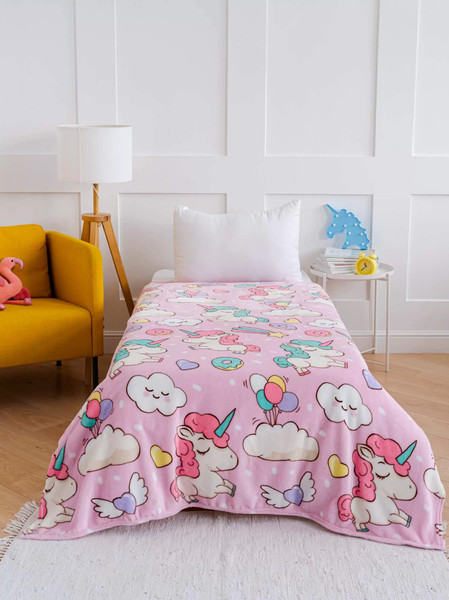 Изображение товара Плед Павлинка Единороги 150x200 (розовый)