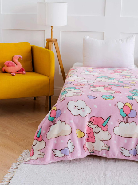 Изображение товара Плед Павлинка Единороги 150x200 (розовый)