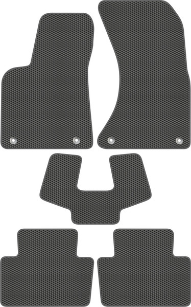 Изображение товара Комплект ковриков для авто Alicosta 1101_1_сер для Porsche Macan SUV/95B 2013-н.в. (EVA соты, серый)