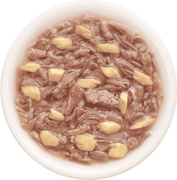 Изображение товара Влажный корм для кошек Деревенские лакомства Утка с лососем в нежном желе / 79218909 (70г)