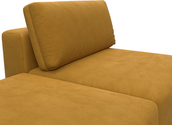 Изображение товара Комплект мягкой мебели Лига Диванов Лига-060 НПБ с пуфом / 129602 (велюр Brut 10 желтый)