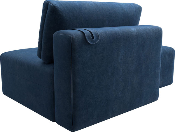 Изображение товара Комплект мягкой мебели Лига Диванов Лига-060 НПБ с пуфом / 129605 (велюр Brut 11 синий)