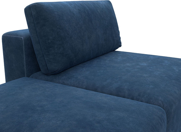 Изображение товара Комплект мягкой мебели Лига Диванов Лига-060 НПБ с пуфом / 129605 (велюр Brut 11 синий)