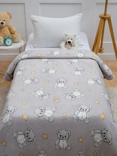 Изображение товара Плед Павлинка Медвежата серые 150x200