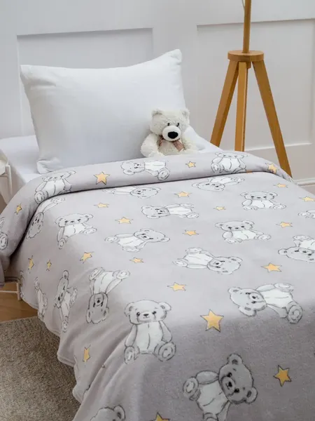 Изображение товара Плед Павлинка Медвежата серые 150x200