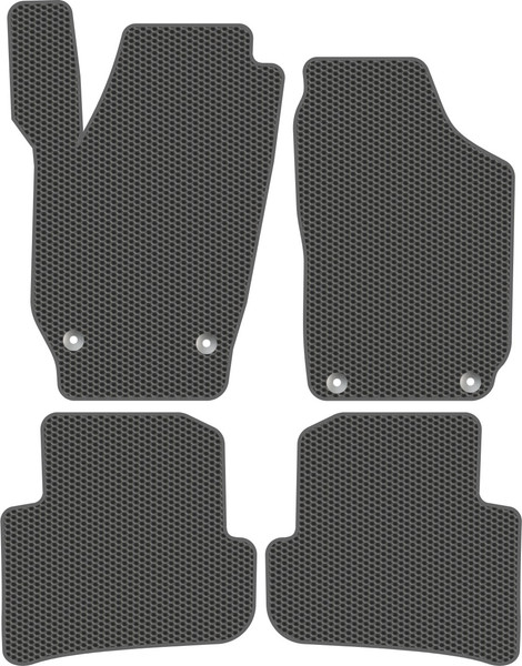 Изображение товара Комплект ковриков для авто Alicosta 1192_1_сер для Skoda Fabia II 2007-2015 (EVA соты, серый)