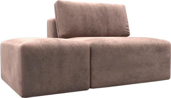 Изображение товара Комплект мягкой мебели Лига Диванов Лига-060 НПБ с пуфом / 129589 (велюр Tower 05 бежевый)