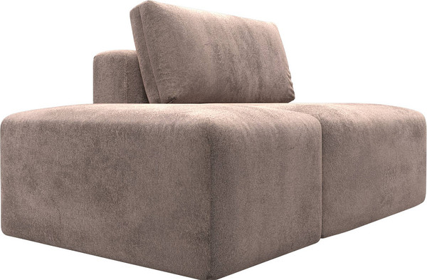 Изображение товара Комплект мягкой мебели Лига Диванов Лига-060 НПБ с пуфом / 129589 (велюр Tower 05 бежевый)