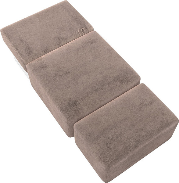 Изображение товара Комплект мягкой мебели Лига Диванов Лига-060 НПБ с пуфом / 129589 (велюр Tower 05 бежевый)