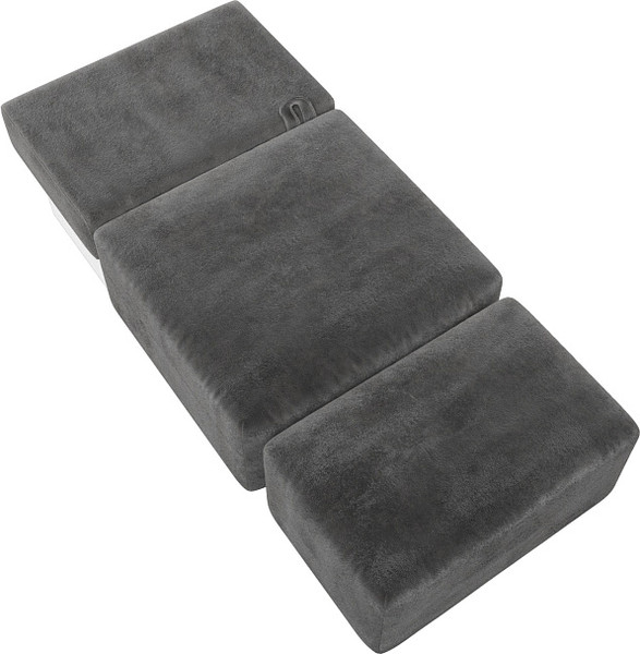 Изображение товара Комплект мягкой мебели Лига Диванов Лига-060 НПБ с пуфом / 129591 (велюр Tower 10 серый)