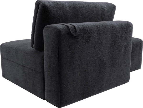 Изображение товара Комплект мягкой мебели Лига Диванов Лига-060 НПБ с пуфом / 129592 (велюр Tower 11 темно-серый)