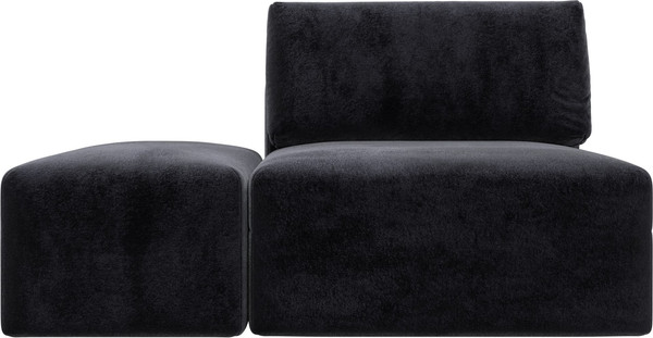 Изображение товара Комплект мягкой мебели Лига Диванов Лига-060 НПБ с пуфом / 129592 (велюр Tower 11 темно-серый)