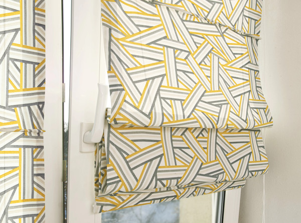 Изображение товара Римская штора Delfa Макси Digital Printed Sedef СШД-02М 562/002 (150x180, желтый/серый)