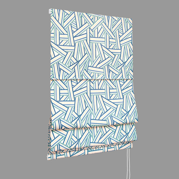 Изображение товара Римская штора Delfa Макси Digital Printed Sedef СШД-02М 562/012 (160x180, синий/бирюзовый)