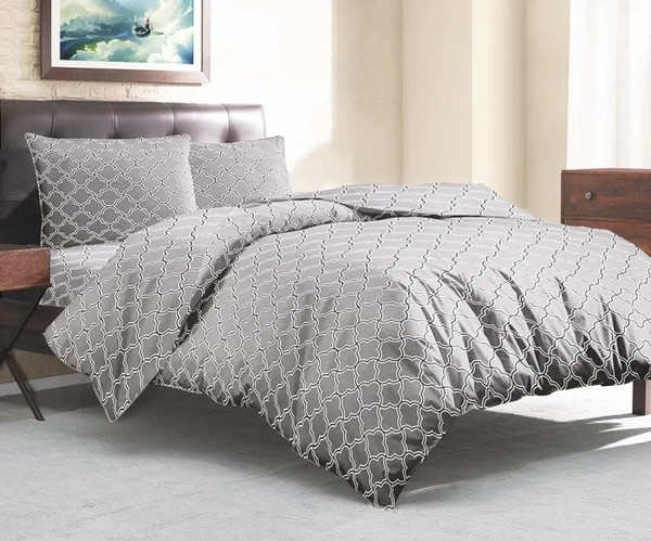 Изображение товара Комплект постельного белья ЦУМ 1947 Серый орнамент 1.5сп пр. 220x180 (50x70)