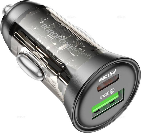 Изображение товара Адаптер питания автомобильный Borofone BZ26A PD36W+QC3.0