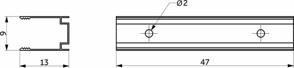Изображение товара Профиль для гибкого неона AKS 8x16мм / 118 657 (металл)