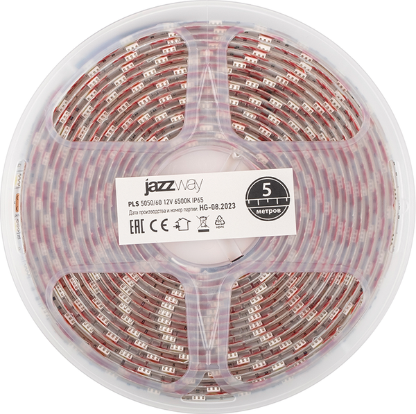 Изображение товара Светодиодная лента JAZZway PLS 5050/60-12V IP65 / 1000958 (5м, белый)