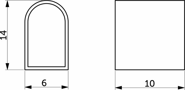 Изображение товара Заглушка для неона AKS торцевая 6x12мм / 118 655