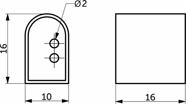 Изображение товара Заглушка для неона AKS проходная 8x16мм / 118 660