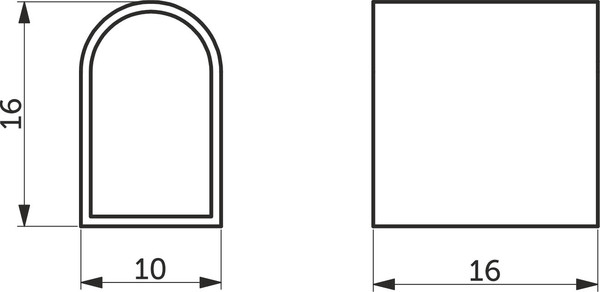 Изображение товара Заглушка для неона AKS торцевая 8x16мм / 118 659