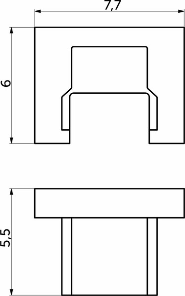 Изображение товара Заглушка для профиля AKS Navi-0806A / 118 030 (черный)