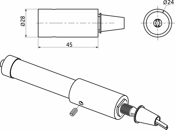 Изображение товара Заглушка для светодиодной ленты AKS d25 тип 1 / 115 535 (белый, 2шт)