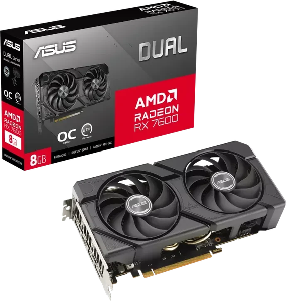Изображение товара Видеокарта Asus DUAL-RX7600-O8G-EVO