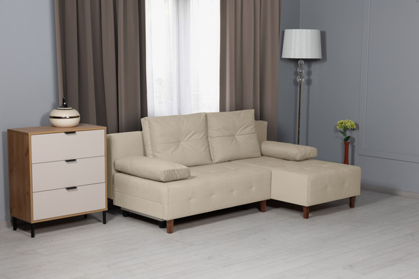 Изображение товара Диван угловой Mio Tesoro Дени 442 (светло-бежевый 966)