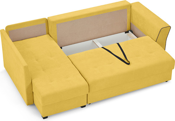 Изображение товара Диван угловой Mio Tesoro Камил 484 (левый, горчичный 1625)