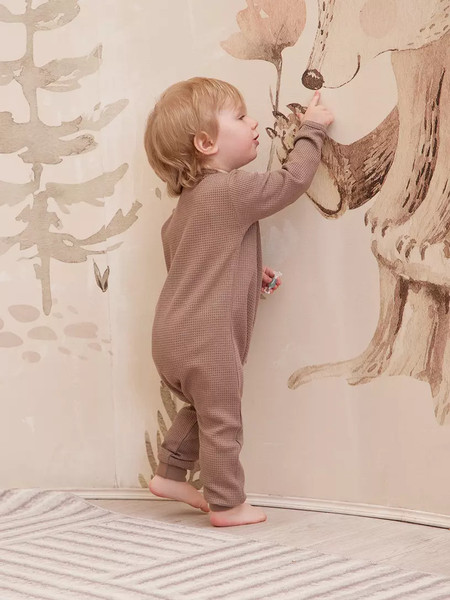 Изображение товара Набор комбинезонов для малышей Rant Waffy / 3-92 (2шт, Milk/Brown, р.74)