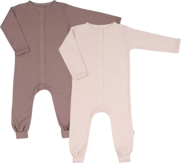 Изображение товара Набор комбинезонов для малышей Rant Waffy / 3-92 (2шт, Milk/Brown, р.74)