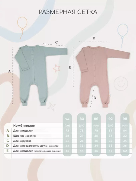 Изображение товара Набор комбинезонов для малышей Rant Waffy / 3-92 (2шт, Mint/Latte, р.86)