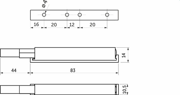 Изображение товара Механизм Push-to-Open AKS Резиновый накладной / 115 822 (белый)