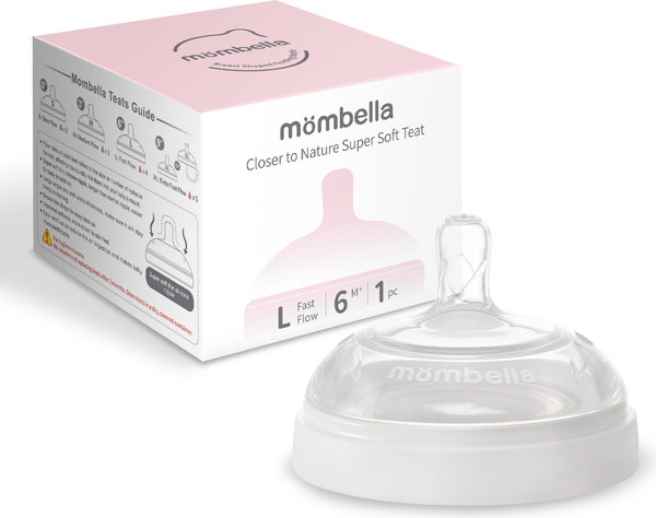 Изображение товара Соска Mombella Wide Neck / 01855 (L, белый)