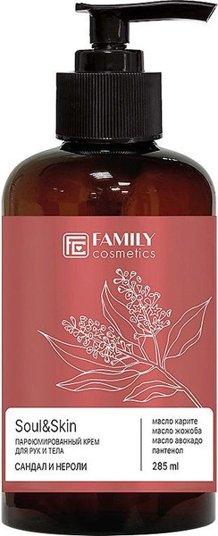 Изображение товара Крем для тела Family Cosmetics Soul & Skin Сандал и Нероли (285мл)