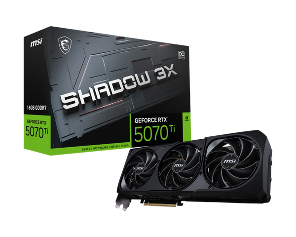 Изображение товара Видеокарта MSI RTX 5070 Ti 16G Shadow 3X OC
